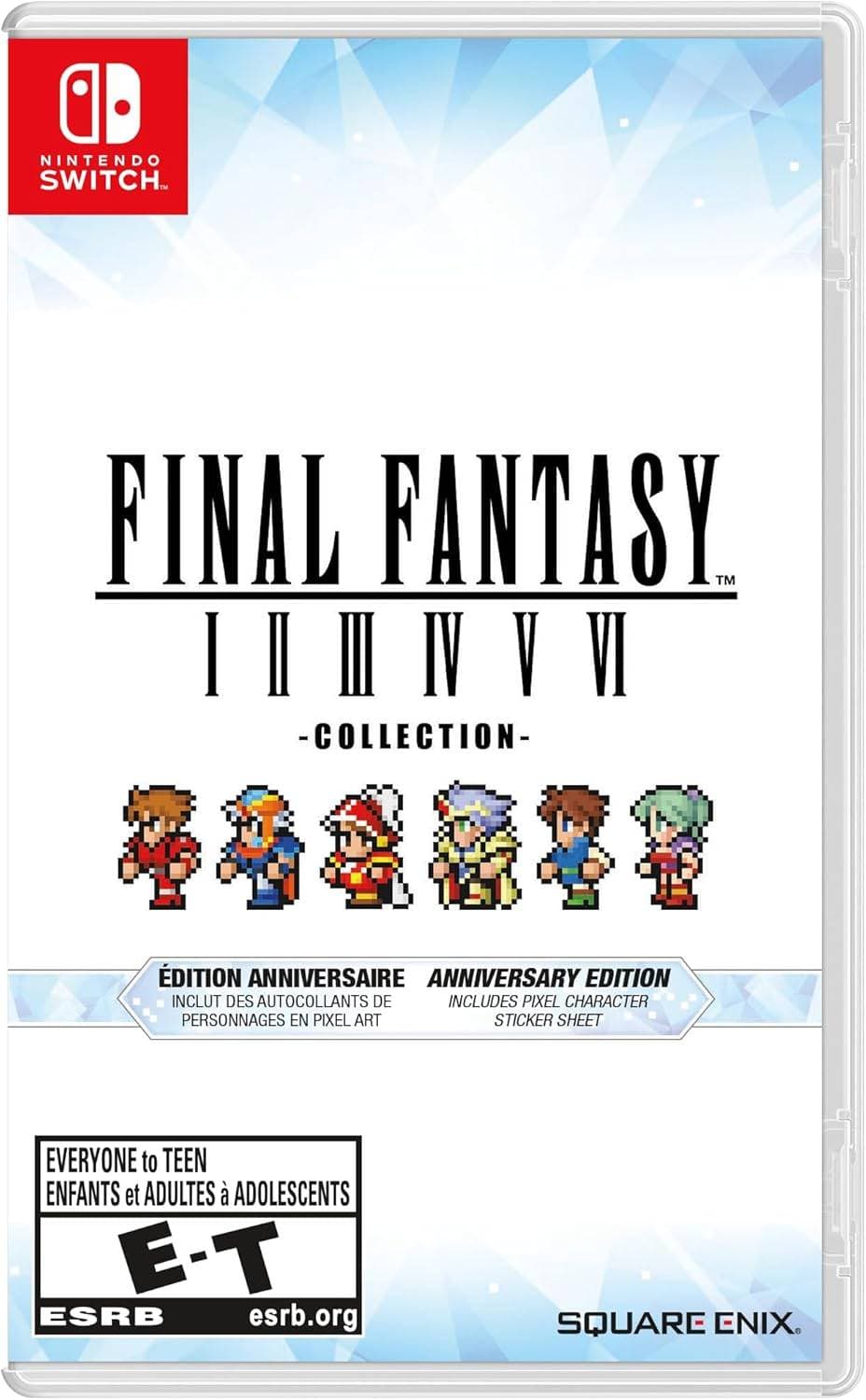 Capa do jogo Final Fantasy I-VI Pixel Remaster Collection Anniversary Edition