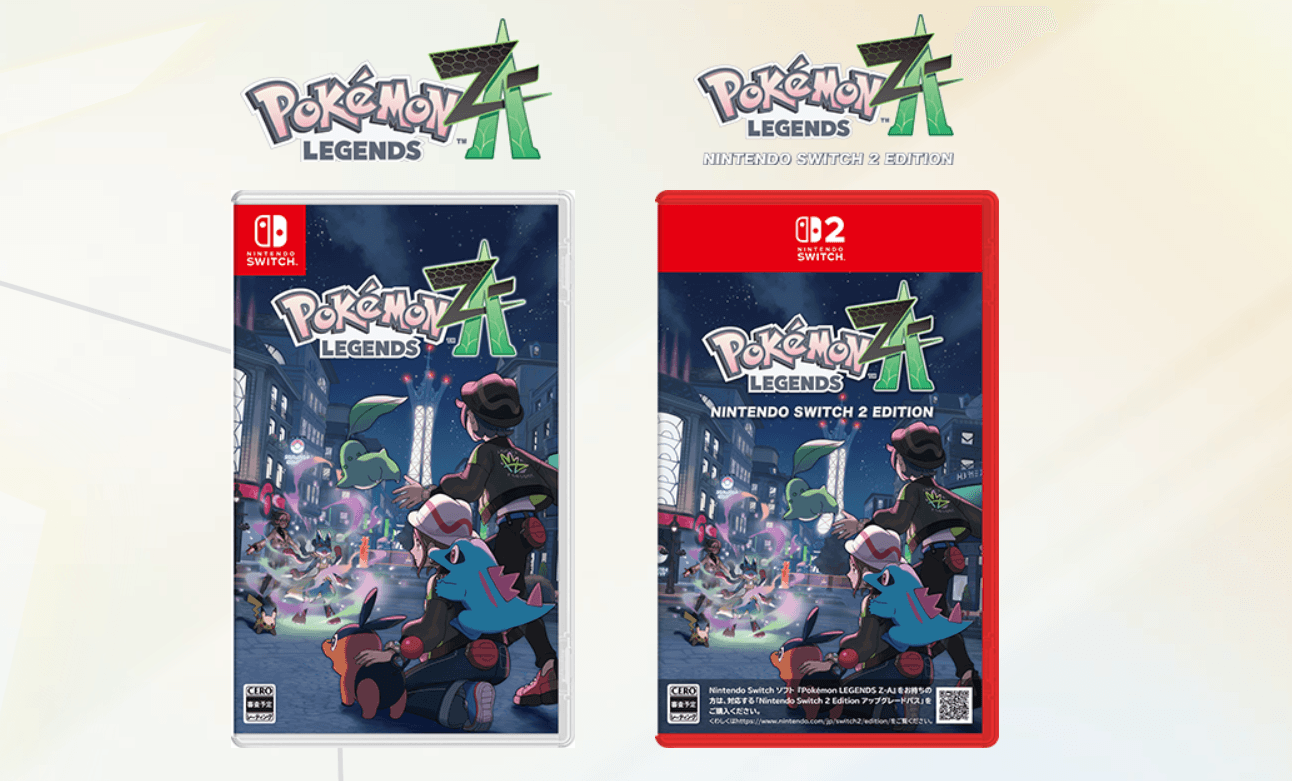 Conheça as capas de Pokémon Legends: Z-A no Nintendo Switch 1 e 2