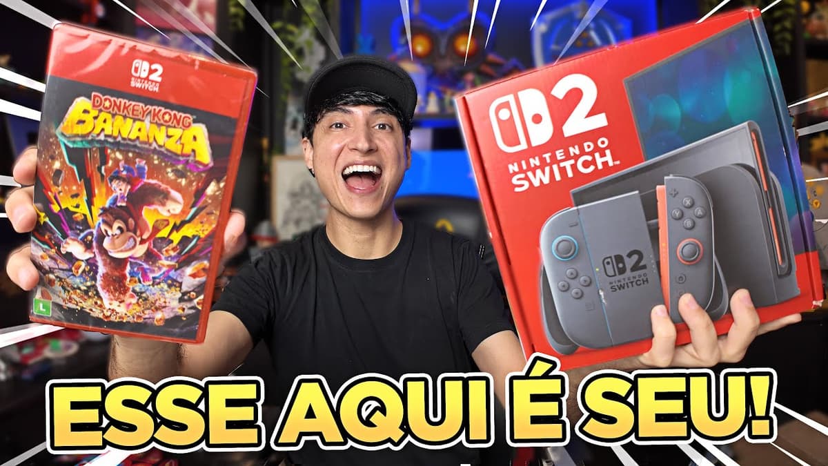 Saiba como ganhar um Nintendo Switch 2 com Donkey Kong Bananza &#8211; Sorteio será realizado nesta terça-feira (5)