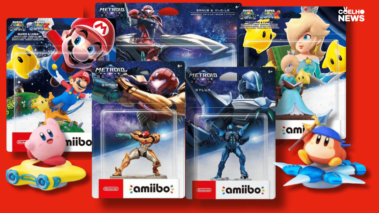 Nintendo anuncia sete novos  amiibo; lançamentos vão até abril de 2026
