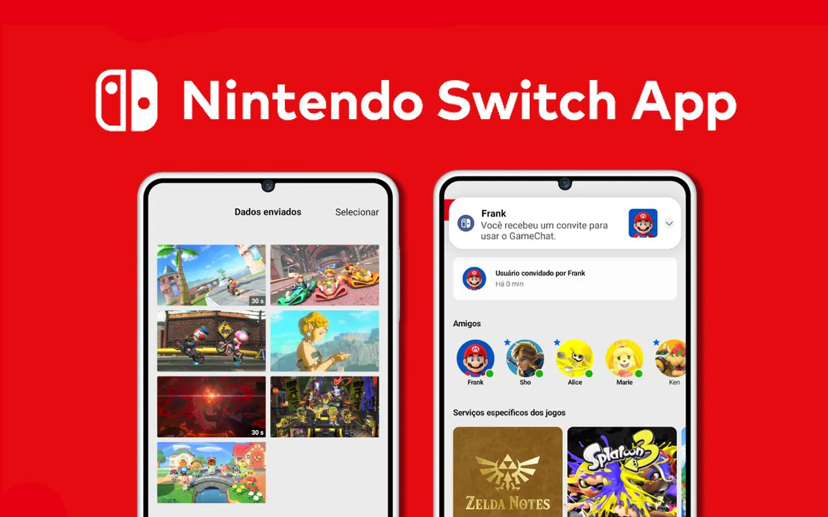 Nintendo atualiza aplicativo móvel para Switch com novas funções sociais