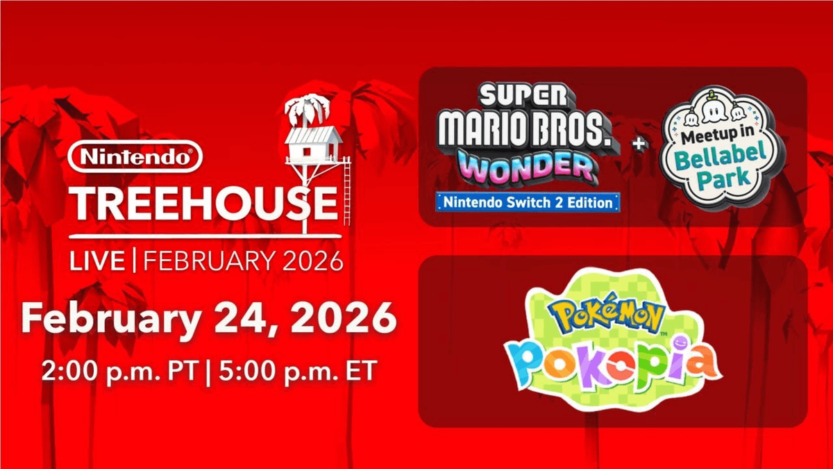 Nintendo anuncia Treehouse: Live para Super Mario Bros. Wonder e Pokémon Pokopia