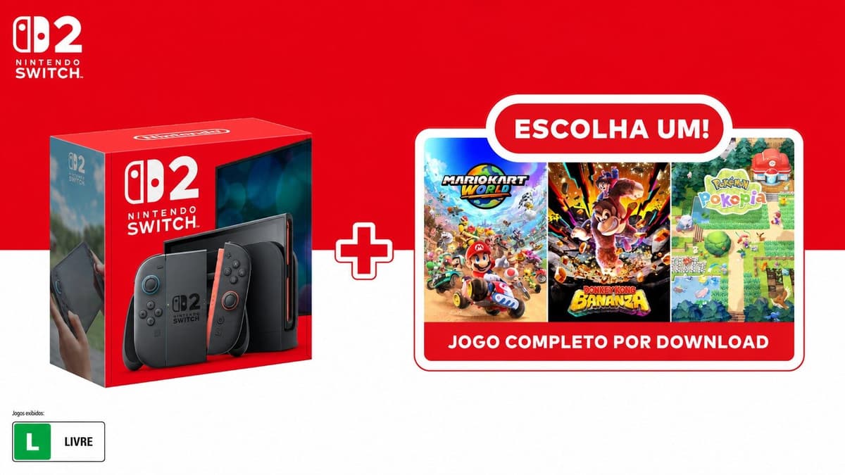Nintendo confirma bundle ‘Escolha Seu Jogo’ do Switch 2 no Brasil