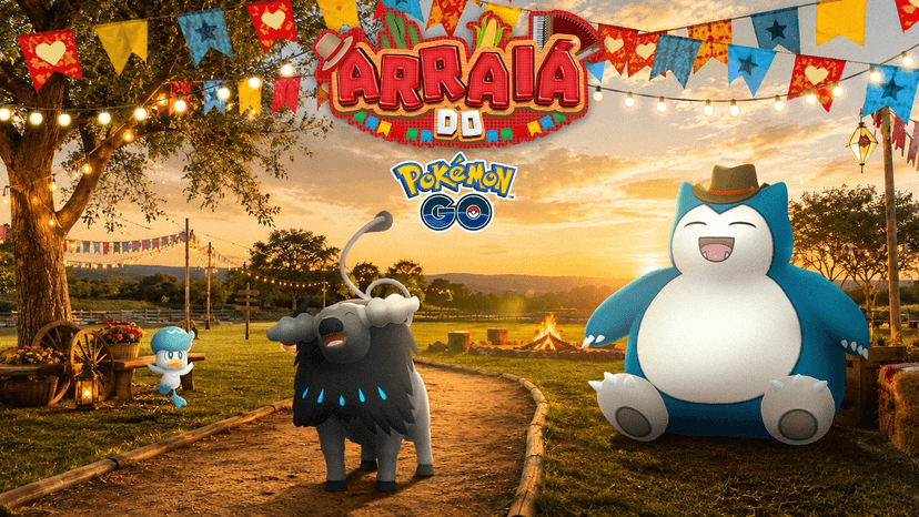 Pokémon GO anuncia evento de Festa Junina com Tauros exclusivo no Brasil e Snorlax caubói brilhante