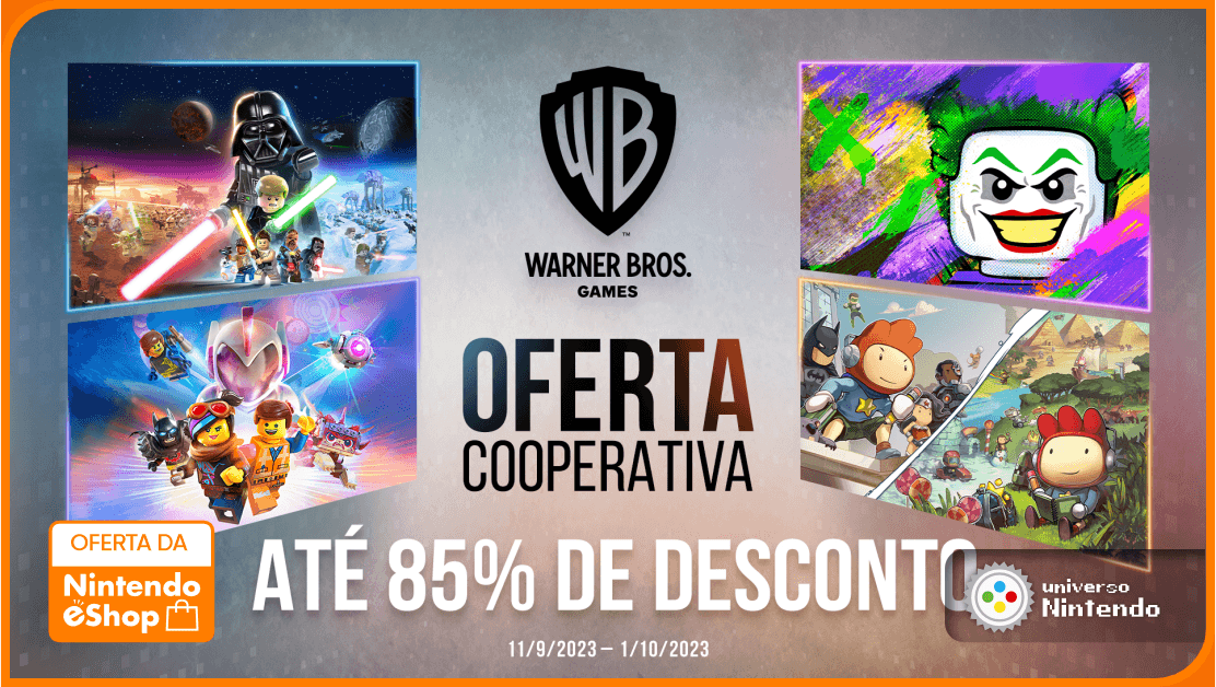 Ofertas da Nintendo eShop Brasil | Warner Bros. – Promoção ‘Oferta Cooperativa’ é iniciada com descontos de até 85%