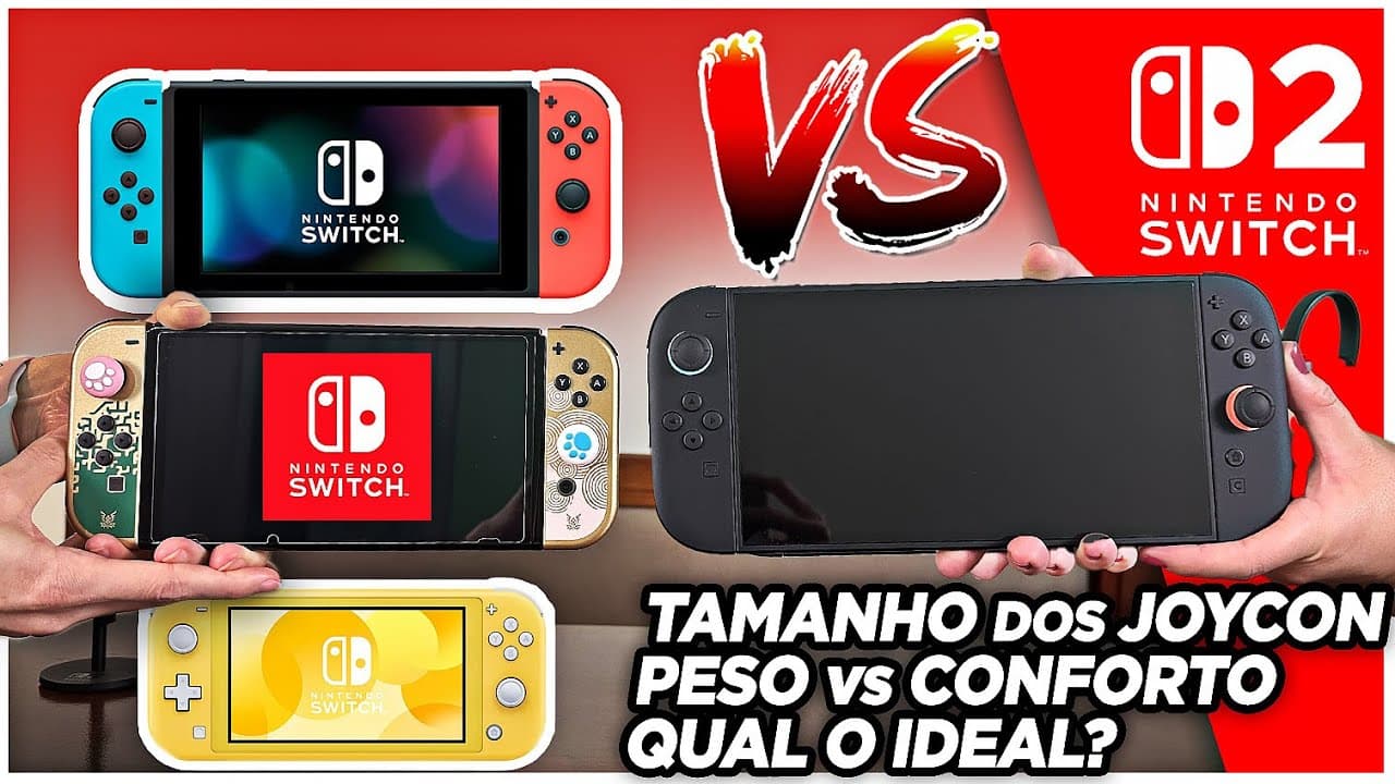 Guia: Switch 2 vs Switch 1 – Comparando os dois modelos e acessórios