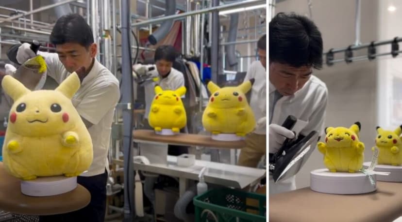 Lavanderia japonesa viraliza ao limpar pelúcias do “Pikachu gordinho”