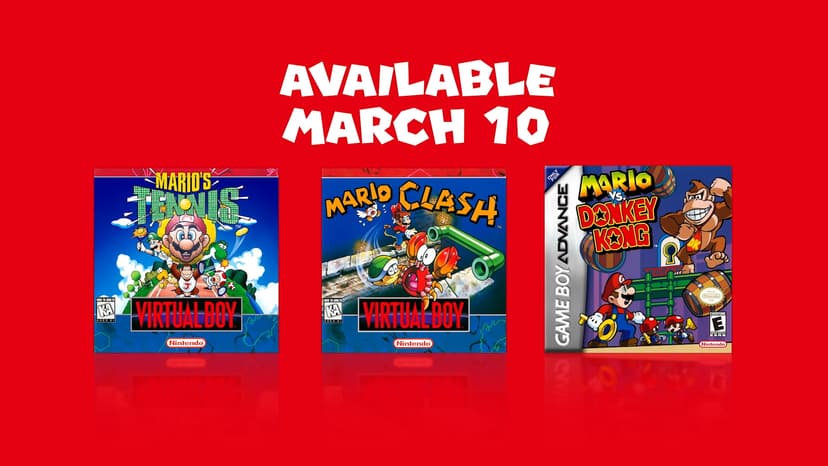 Nintendo Classics recebe Mario vs. Donkey Kong, Mario’s Tennis e Mario Clash em março