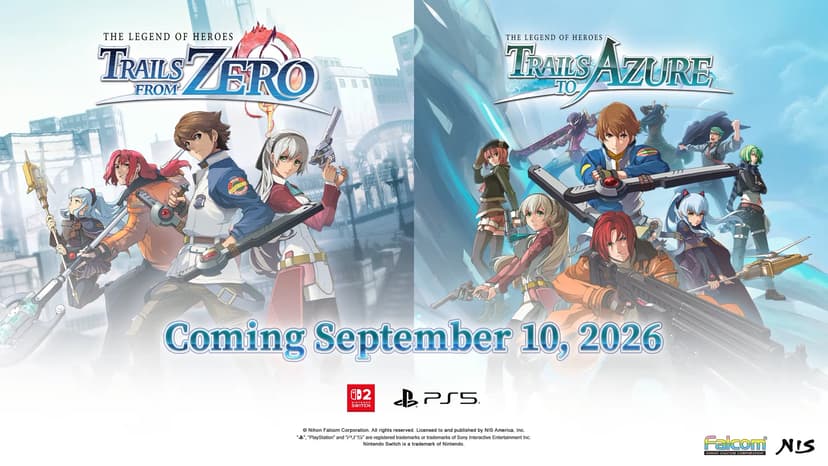 The Legend of Heroes: Trails from Zero e Azure chegam ao Switch 2 em setembro